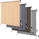 KELIXU Patio Shades Roll Up Outdoor Blind, 5' W x 8' H Cordless Sun Shade Privacy Screen with 90% UV Protection Exterior Roller Shade Cloth for Porch Pergola Backyard Windows Balcony, Walnut