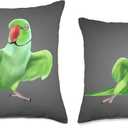 Indian Ringneck Parrot bird Throw Pillow, 16x16