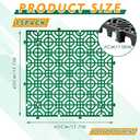 15 Pcs 15.7 x 15.7 in Heavy Duty Ground Protection Mats Drive on Lawn Grid, Heavyweight Drain Interlocking Non-Slip Floor Mat, 6613 lb Load for Gravel Grid Permeable Pavers (Green)
