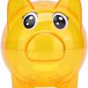 Piggy Bank, Money Saving Box Coin Bank Saving Box Transparent Piggy Bank Cartoon Pig Coin Piggybank Pig Shaped Unbreakable Money Bank Decoration for Kids Adults(M)