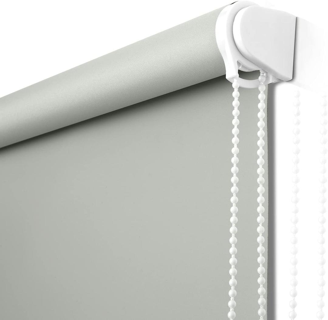 NUTRO CHILL Blackout Roller Shades for Window 30" W x 68" L Light Gray | Window Blinds with Chain Cord, Thermal Insulated, Easy to Install Blackout Roller Blinds for Home, Door, Kitchen, Bathroom