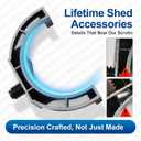Shed Accessories for Suncast | Heavy Duty ABS Storage Shed Hooks | J&U Shape Tool Hooks Compatible with Craftsman&Suncast Storage Shed