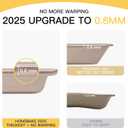 HONGBAKE Baking Sheet Pan Set of 3, Cookie Sheets for Oven, Nonstick Half/Quarter/Jelly Roll Pans with Diamond Texture Pattern, 0.8mm Thick Heavy Duty Cookie Tray, Champagne Gold