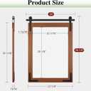 Farmhouse Bathroom Mirror, 24x36 Inch Brown Vanity Mirror for Wall, Wood Framed Rustic Mirror Rectangular Wall Decor Mirrors for Entryway Living Room Bedroom