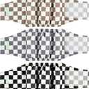 wegreeco Washable Male Dog Belly Band (Stylish Pattern)- Pack of 3 - Washable Male Dog Belly Wrap, Dog Diapers Male (Black, Grey, Dark Coffee Checkerboard, X-Large)
