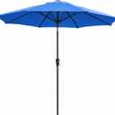 JEAREY 9FT Outdoor Patio Umbrella, Market Table Umbrella with 8 Fiberglass Ribs, Pool Umbrella with Tilt and Crank, UV Protection Lightweight & Wind-Resistant for Lawn, Garden, Deck and Backyard, Royal Blue
