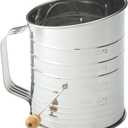 Mrs. Andersons Baking Hand Crank Flour Icing Sugar Sifter, Stainless Steel, 5-Cup