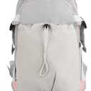 Grey Casual Backpack, 15.6" Laptop Backpack, Bookbag for College, Daypack Backpack for Women Travel (Light Gray)