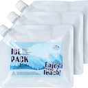 Reusable Ice Packs for Cooler- Long Lasting Cold Freezer Packs for Coolers and Lunch Boxes-Cooler Ice Packs for Camping Gear, Fishing, Road Trips,Beach Must Haves, 3 Pack