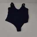 SAUNGKUAI Womens Bodysuit Sexy Plunge Deep V Neck Backless Sleeveless Tank Thong Body Suits Outfits for Going Out (Large),  A-navy Blue
