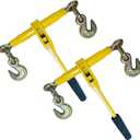 Ratchet Chain Binders - Heavy Duty 3/8" -1/2" Load Binders with Grab Hooks,9200 lbs Working Load Limit,2-Pack,for Grade 70 Transport Chains,Ideal for Towing,Hauling, and Flatbed Trailers