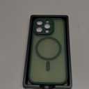 CANSHN Magnetic Compatible with iPhone 16 Pro Case, Upgraded [Full Camera Protection] [Compatible with Magsafe] [Translucent Matte] Shockproof Protective Phone Case Cover 6.3 Inch - Deep Green