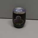 4 Pcs Casino Party Cups Pokers Glasses Stainless Steel Tumblers with Lid and Straw 12 oz Casino Theme Party Decorations Poker Gifts Favors Set for Christmas Birthday Night(Poker) (Black)