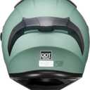 KYPARA Full Face Motorcycle Helmet with Internal Tinted Visor & DOT Approved for Moped ATV Cruiser Scooter (Alpine Matt Green, Medium)