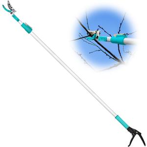 Altdorff Tree Pruner Extendable, Tree Trimmers Long Handle Pruner, Extra Length to 10ft, Telescopic Pole Pruner with Rotate Head, Smooth Clean Cut, Ideal For Removing High Branches and Fruit Picking