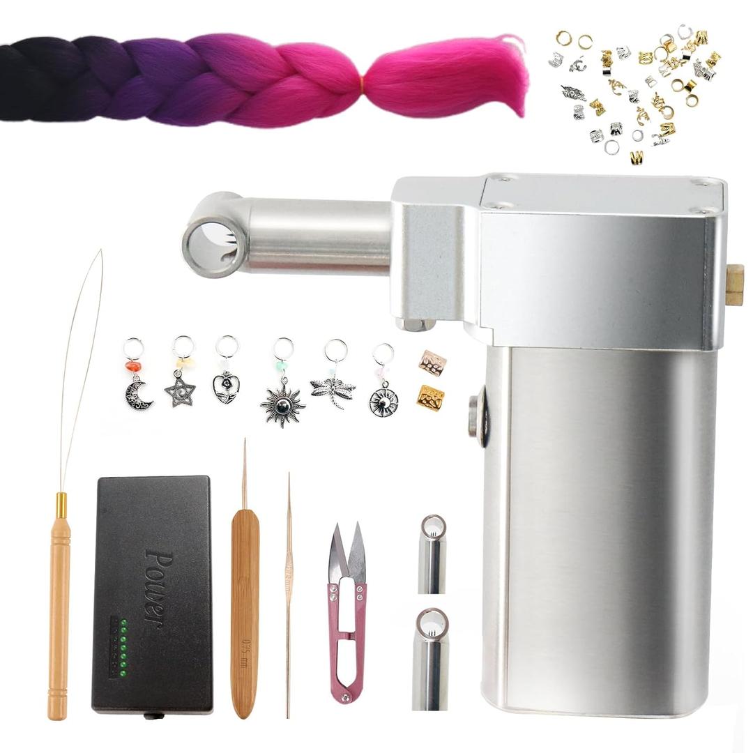 Dreadlock Machine, Loc Machine For Dreadlocks, Instant Lock Machine For Dreadlocks, Automatic Loc Machine With 3 Replacement Holes(0.2/0.3/0.4in)