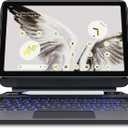 Dexnor for Google Pixel Tablet 11 inch (2023) Case with Keyboard, Floating Cantilever Stand Trackpad Backlit Keyboard with Stylus Holder Magnetic Detachable Case Compatible with Speaker Dock, Black