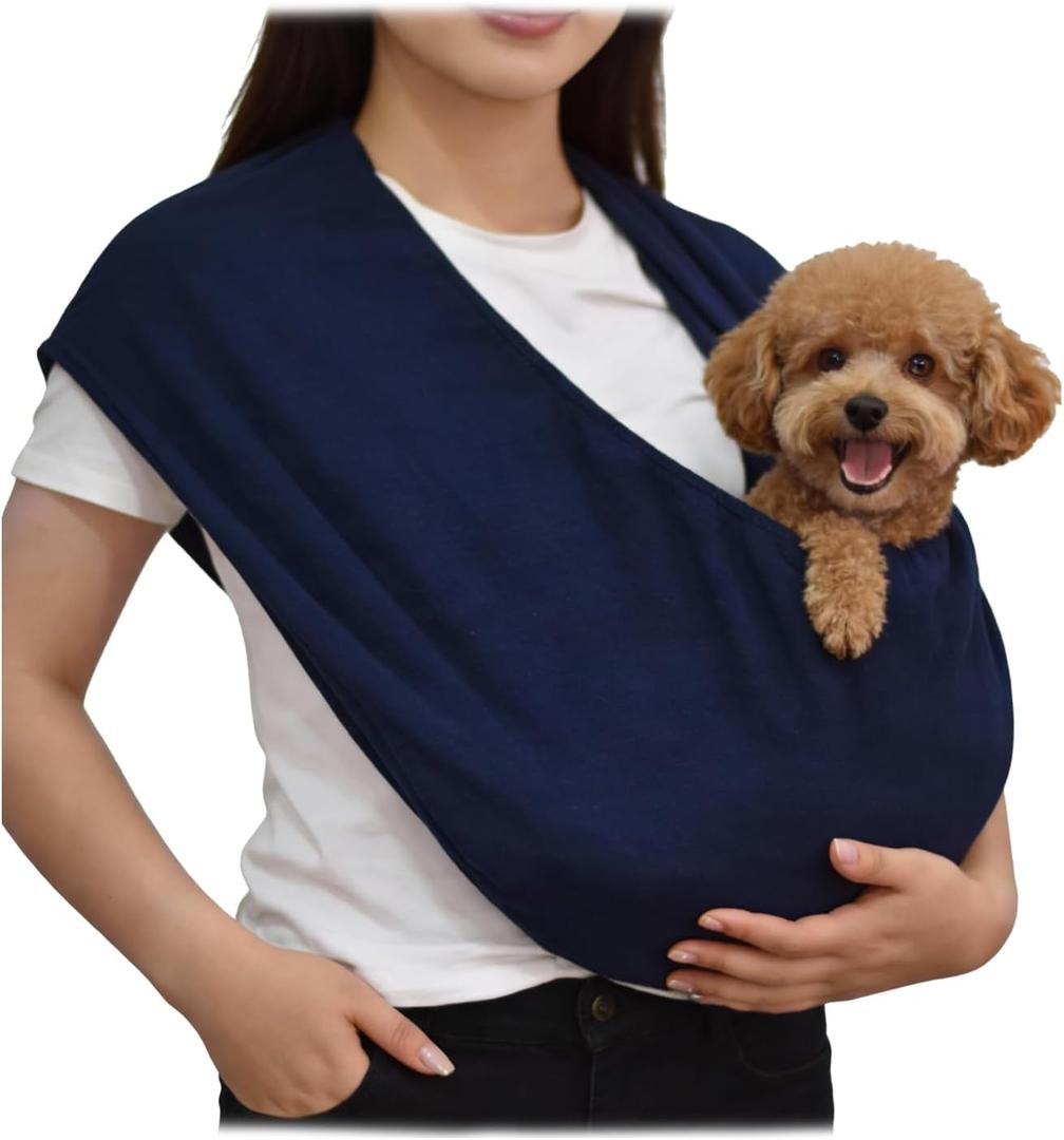 Pet Sling - Cozy Calming Snuggle, Ergonomic Design Machine Washable - for Dogs, Cats, Hedgehogs, Hamsters, for 3-13 lbs Pets Gifts