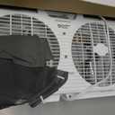 Comfort Zone Twin Window Fan with Reversible Airflow Control, 9 inch, Auto-Locking Expanders, 2 Speed Fan, Dual Fan, Exhaust, Airflow 9.84 ft/sec, Ideal for Home, Kitchen, Bedroom & Office, CZ319WT