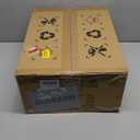 Ohniyou Ceiling Fan with Lights, 46" Flush Mount Ceiling Fans Remote/APP Control - Dimmable, Quiet DC Motor, Indoor Ceiling Fans for Bedroom Kitchen, Black