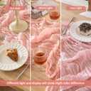 12 Pack Dusty Pink Table Runner Graduation Cheesecloth120 Inch Boho Rustic Gauze 10 FT Cheese Cloth Table Runners Decorations for Mother's Day Birthday Baby Shower Wedding Holiday Home Party Decor