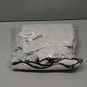 ORTIGIA White Shower Curtain with Black Scalloped Edge, Black and White Shower Curtains Cute Aesthetic Pretty Preppy Waterproof Fabric Bath Bathroom Decor with Metal Hook 72 W x 72 H Inch