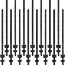 Fence Posts 4 Feet, Heavy Duty Metal Fence Post with U-Channel, Steel Fence U Post for Wire Fencing Steel Post for Yard, Outdoor Wire (Black - Set 15)