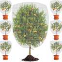 6-Pack 3.3ft x 2.3ft Drawstring Fruit Protection Bags and Garden Netting Covers, Ideal for Tomato Barrier, Vegetable and Flower Plants