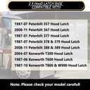 2 Pack For Peterbilt Kenworth Hood Latch Base Compatible With Peterbilt 357 367 377 378 379 388 389 & Kenworth T300 T600 T800 W900 Replace Part L56-0001 315-5401 HLK1035 2312857 2313857