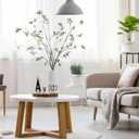 Sggvecsy 47.2 4Pcs Artificial Ficus Branches Artificial Greenery Stems Faux Ficus Twig Plants Fake Leaf Spray Green Eucalyptus Branches for Vase Filler Office Home Wedding Decoration