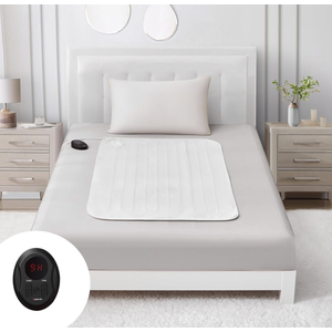 Bwarm Electric Heated Mattress Pad Mini Twin Size, 31" x 55", Bed Warmer, 9 Heat Settings, 112 Hours Auto Off, Deep Pocket, Fast Heating, Machine Washable, Soft and Cozy