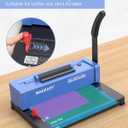 MAKEASY Spiral Binding Machine, 4:1 Pitch, 12 Sheets Punch Capacity, Electric Coil Insert, Book Binder Machine for A4/A5/Letter Size Paper, Comes with 100 pcs 5/16'' Coils & Pliers