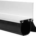 10 ft Garage Door Bottom Seal Kit with Brush and Aluminum Track | Bottom Rubber Insert Helps Reduce Drafts Dust Leaves and Small Debris