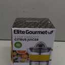 Elite Gourmet ETS623 BPA-Free Electric Citrus Juicer, Compact, Large Volume, Pulp Control, Oranges, Lemons, Limes, Grapefruits with Easy Pour Spout, 24oz, Black/Stainless Steel