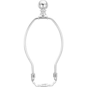 PATIKIL 7 Inch Lamp Harp Kit with Finial, 1 Set Detachable Shade Bracket Holder, DIY Lighting Accessories for Table Floor Lamps, Chrome