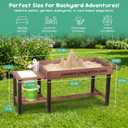 Wooden Sand Table for Kids Ages 3-8, Kids Naturally Playful Sand and Water Activity Sensory Table, Toddler Summer Outdoor Toys for Boys Girls