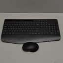 Wireless Keyboard and Mouse Combo - Full-Sized Ergonomic Keyboard with Wrist Rest, Phone Holder, Sleep Mode, Silent 2.4GHz Cordless Keyboard Mouse Combo for Computer, Laptop, PC, Mac, Windows -Trueque (1 PACK, Black)