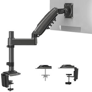 HUANUO Single Monitor Arm, Adjustable Desk Mount for 13-34 inch Screens, Holds 19.8lb, 22.44 inch Max Height, Full Motion Swivel Gaming Monitor Stand with VESA 75x75mm and 100x100mm Compatibility