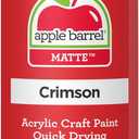 Apple Barrel Acrylic Paint in Assorted Colors (8 oz), K2605 Crimson- Pack of 1