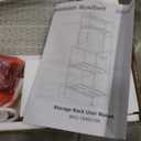 S1 Kitchen Bakers Rack with Power Outlet, Microwave Stand with Storage 5-Tiers, Freestanding Coffee Bar Table with 4 Hooks, Kitchen Storage Shelf 13" D x 22.9" W x 58.3" H, Rustic Brown