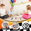Soulchen 24 Pcs Race Cars Party Favors 1.97'' Stress Balls Black and White Checkered Sensory Fidget Toys Gifts for Kids Squeeze Anxiety Fidget Sensory Balls Birthday Party Favors Supplies