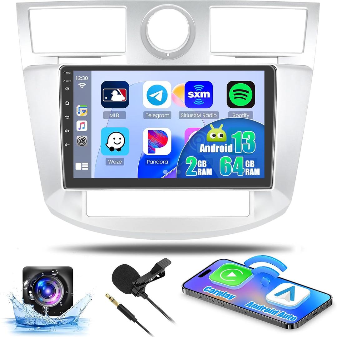 Upgrade Android Radio for Chrysler Sebring 2006-2010 - 2+64G Car Stereo with Wireless Carplay Android Auto-9 Inch IPS Touch Screen Sebring Radio-WiFi GPS Navi EQ SWC FM RDS Radio+ AHD Backup Camera