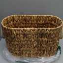 Toilet Paper Storage, Water Hyacinth Bathroom Toilet Paper Basket for Storage, Toilet Paper Holder Wicker Basket for 6 Mage Rolls, Bathroom Accessories Organizer