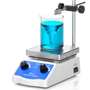 Slendor Magnetic Stirrer Hot Plate Mixer 1000ml Stirring Capacity 5 x 5 inch Max 520°F Hotplate and 100-2000 RPM Stirrer, Stirring Bar & Support Stand Included