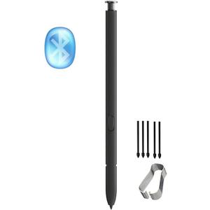 S24 Ultra Stylus Pen (WithBluetooth) Replacement for Samsung Galaxy S24 Ultra 5G All Versions Touch Pen +Tips/Nibs. (Titanium Black/S24 Ultra) (Titanium Black/S24 Ultra)