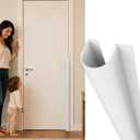Fingersafe uPVC Door Hinge Finger Guard for Kids Pinch Safety, White, 43"