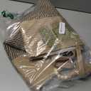 Mkono Woven Storage Basket Decorative Rope Basket Wooden Bead Decoration for Blankets,Toys,Clothes,Shoes,Plant Organizer Bin with Handles Living Room Home Decor, Yellow and Black, 16" W  13.8"