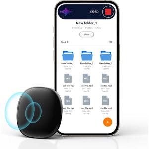 YKLG Voice Activated Recorder,128gb Mini Voice Recorder with Noise Reduction, Portable Digital Voice Recorder for Students/Creatives/Meetings/Travel/Business/Learning/Education/Interviews/Diary