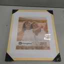 Hongkee 11x14 Picture Frame, Made of Solid Wood with Real Glass, Display Pictures 8x10 with Mat or 11 x 14 without Mat - Wall and Tabletop (Natural, 1 Pack)