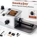 Cigarette Rolling Machine, Electric Pre Roll Machine, Automatic Preroll Cone Loader Filler Roller Filling Packer Stuffer with Pre Rolled Holder, Smell Proof Case, Grinder